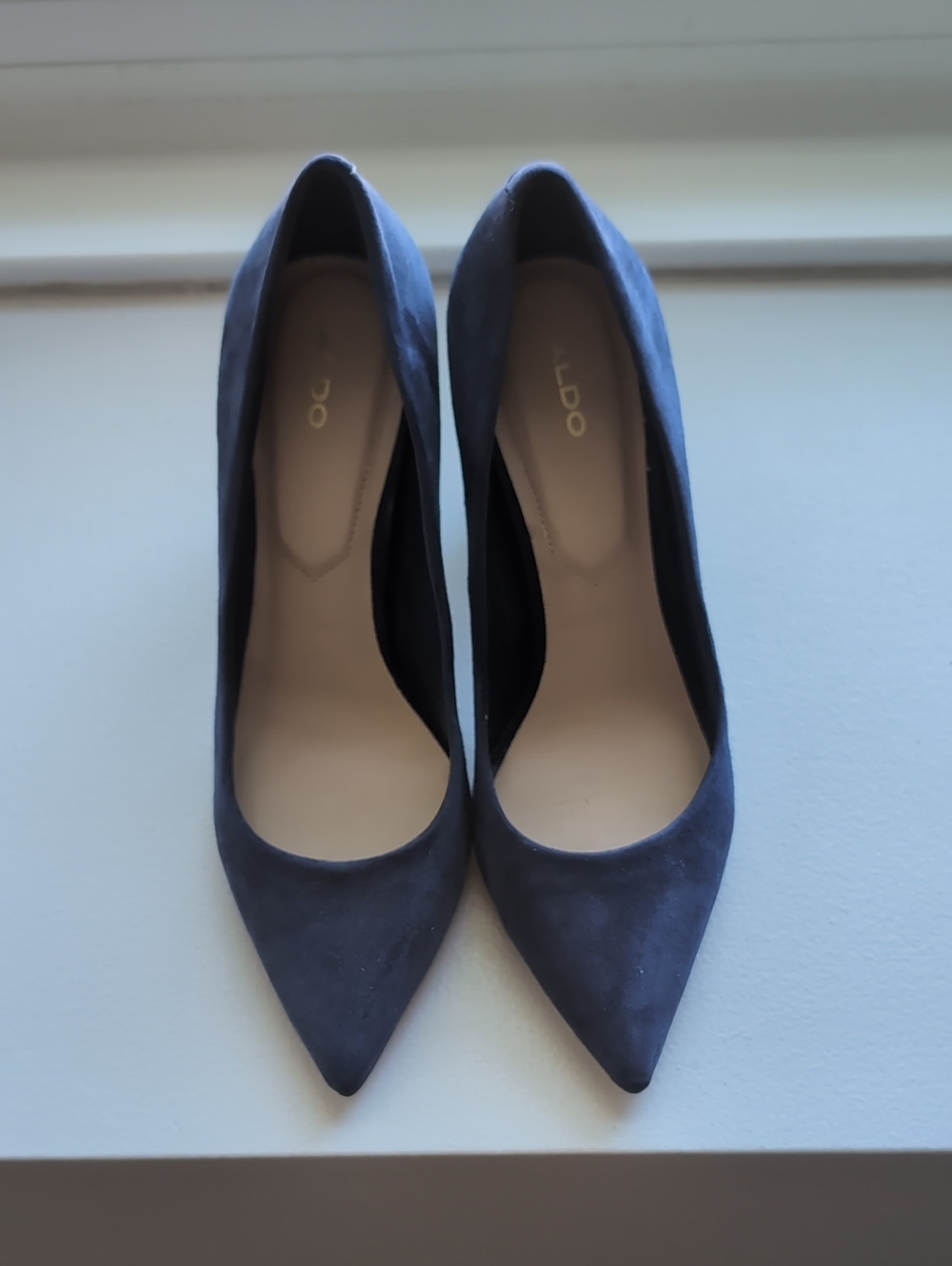ALDO Navy Blue Suede Pointed-Toe Pumps